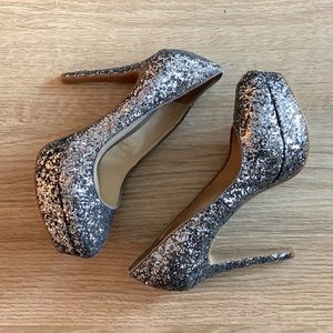 Silver Glitter Gianni Bini Pumps